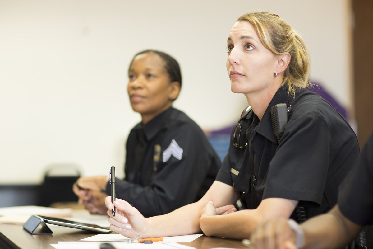 Officers in classroom